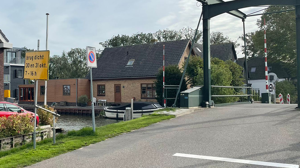 Vroonlandsebrug in Rijnsaterwoude 30 en 31 oktober dicht