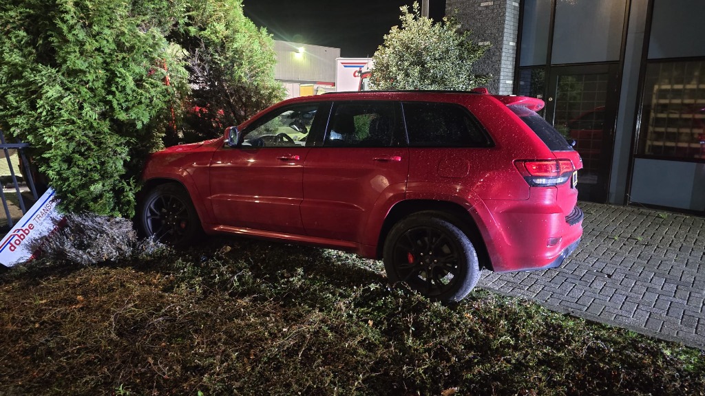 Auto ramt boom en eindigt meters verderop in bosjes, bestuurder nergens te bekennen